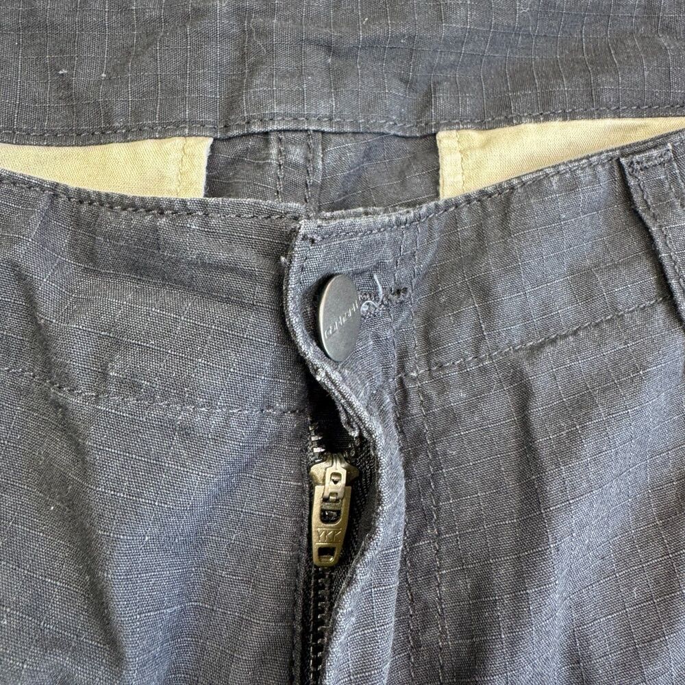 Carhartt WIP Aviation Regular Cargo Pants Men 30x32 Black Cotton Ripstop Utility - Picture 6 of 10